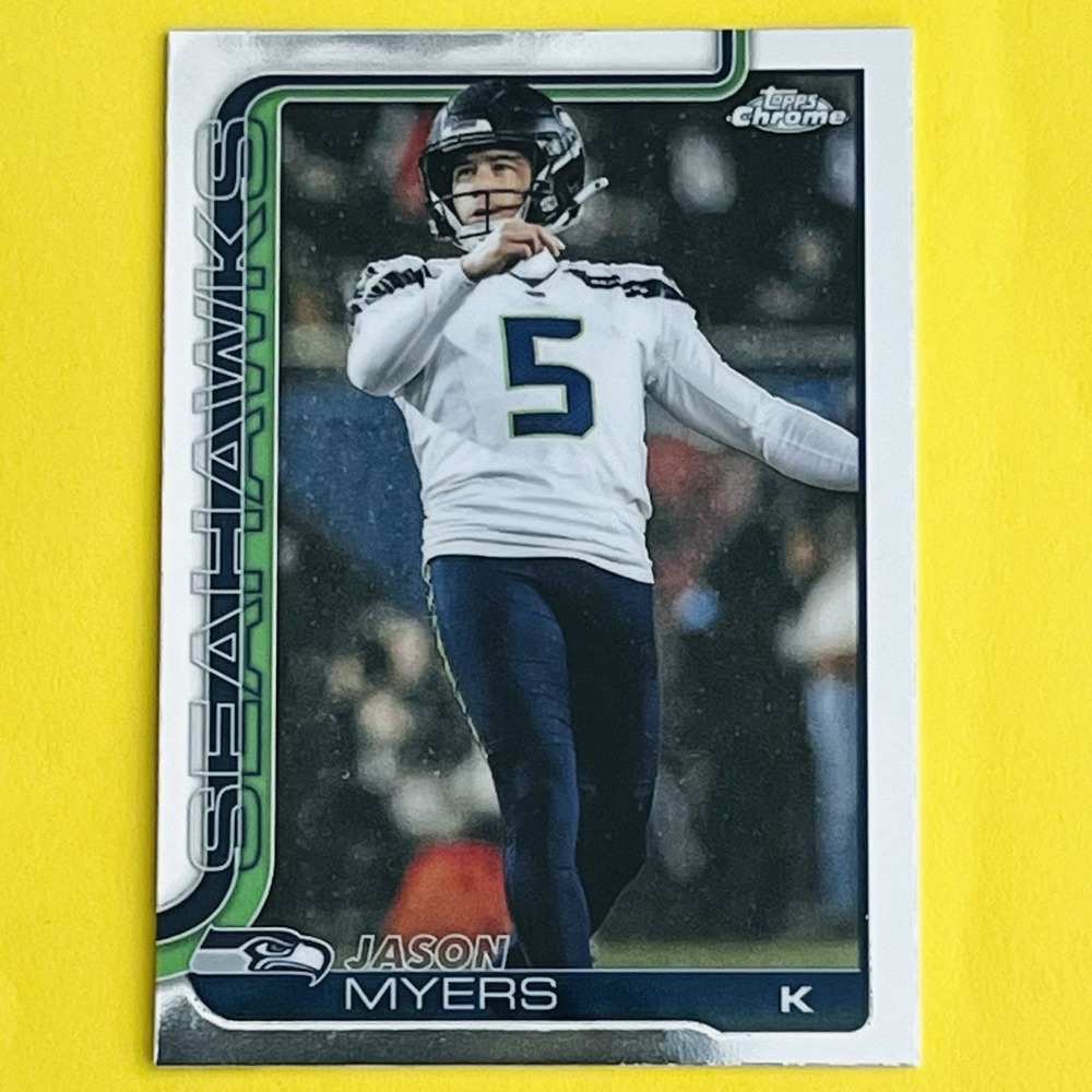 2025 Topps Chrome NFL  Football Jason Myers #280 Base Seattle Seahawks
